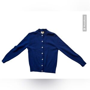 Vintage Cardigan, royal blue, size medium